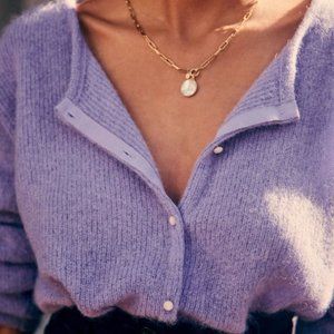 NWT Sezane Gaspard Lilac Jumper Cardigan